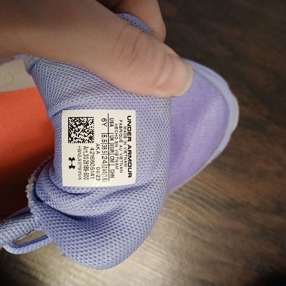 Under Armour Purple and Pink Lace Up Sneakers - Picture 6 of 7
